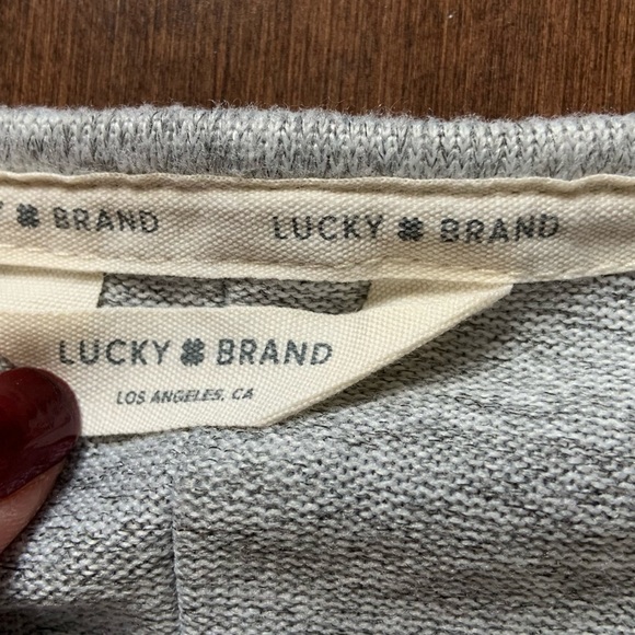 Lucky Brand long-sleeve grey/blue shirt matching set - Picture 3 of 4
